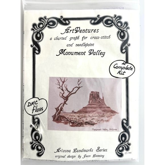 Art Ventures Monument Valley Cross-Stitch Kit Vintage 1986 - Picture 1 of 2